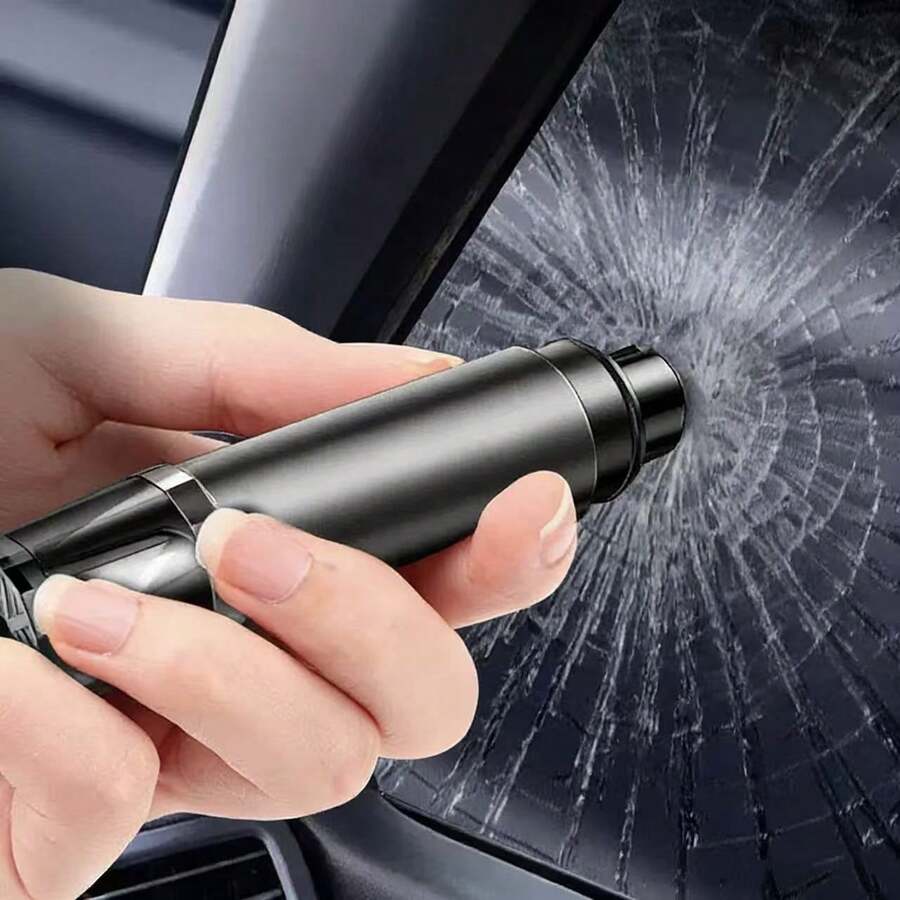 Multifunctional Car Safety Hammer, 2-In-1 Window Breaker & Seatbelt Cutter, Car Emergency Escape Tool - Multicolor - View 1