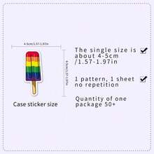 50 Popsicle Cartoon Graffiti Summer Style Fresh DIY Milk Tea Cup Mobile Phone Case Computer Waterproof Sticker - Multicolor - View 10