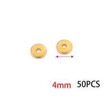 50Pcs 304 Stainless Steel Gold & Silver Flat Round Spacer Beads, Disc Washer Beads For DIY Jewelry Making - Spacer Beads - View 16