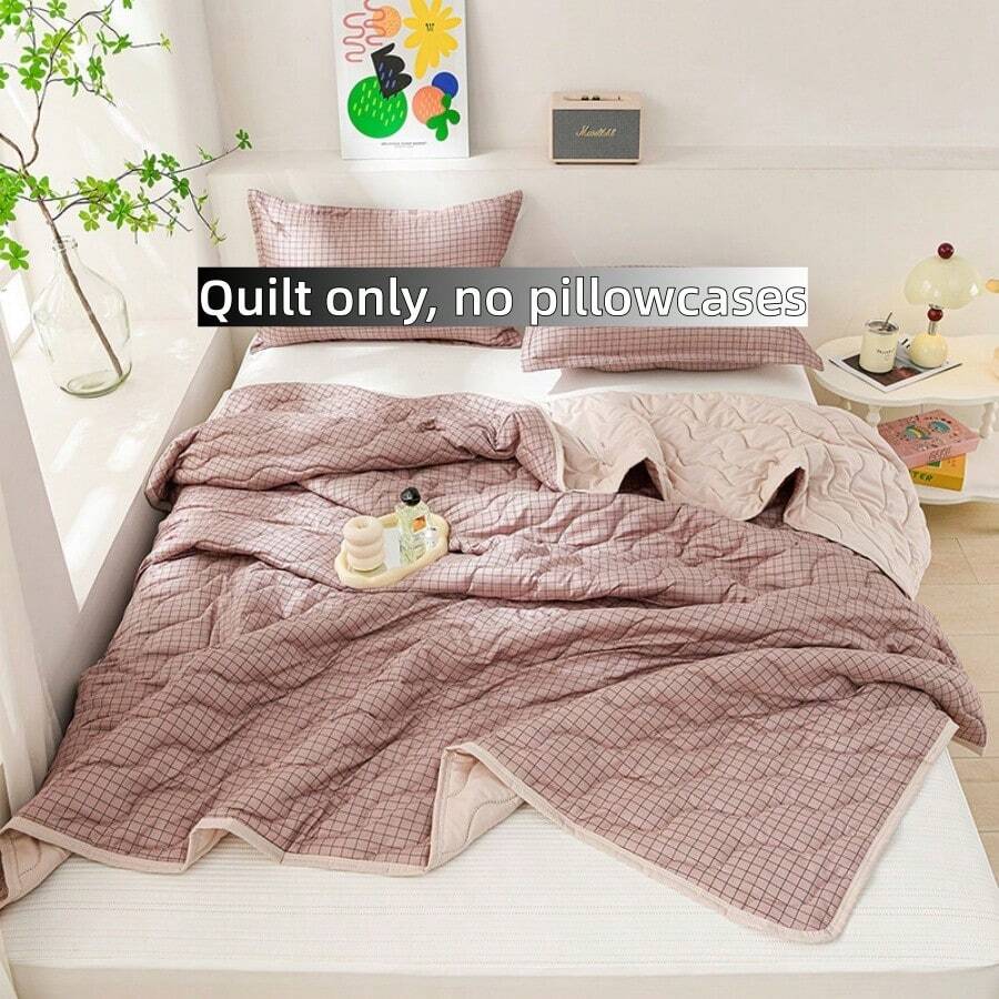 1pc Ultra-Soft Cooling Quilt - Lightweight All-Season Bedding With Fashionable Floral Bohemian Pattern, 100% Polyester, Machine Washable For Single/Double Bed, Hotel, Camping And Home Decor, Hotel-Grade Luxury Bedding | Modern Quilting Design | Embossing Technology, Lightweight For All Seasons - Maroon - View 1