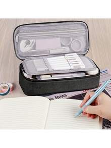 1 chiếc túi đựng văn phòng phẩm học sinh dung tích lớn, hộp bút chì thời trang - Nhiều màu - Xem 9
