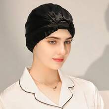 100% Mulberry Silk Sleep Cap For Women - Anti-Frizz Hair Protection Night Cap, Breathable & Hypoallergenic Sleeping Bonnet For Maternity, Bed Head & Hair Care - Hồng - Xem 7