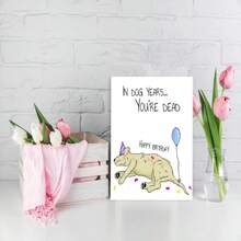 Thiệp chúc mừng sinh nhật theo tuổi chó, thiệp sinh nhật vui nhộn dành cho người lớn tuổi, thiệp hình chó, dành cho người 30, 40, 50, 60 tuổi, bố, mẹ, hoặc dành cho anh ấy/cô ấy, kèm theo phong bì. - Xem 6