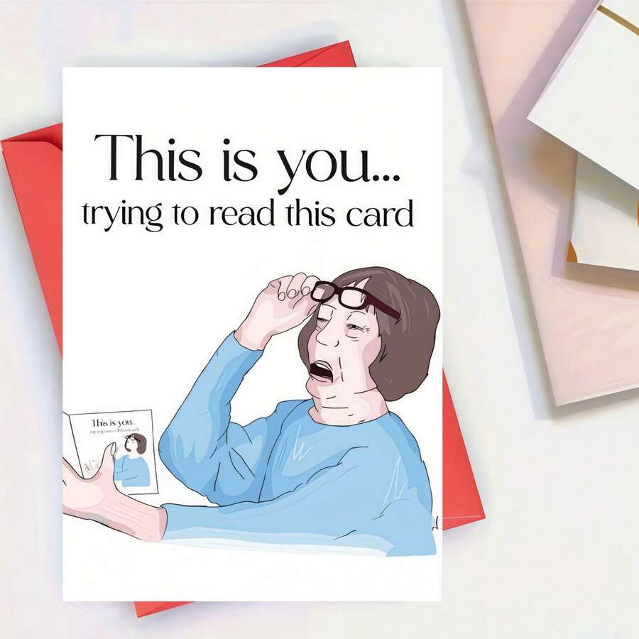 1pc Funny Birthday Card, Suitable As A Special Birthday Gift For Mom, Unique Mother's Day Gift For Female Friends And Sisters (Random Color Envelope Included) - Funny Birthday Cards - View 1