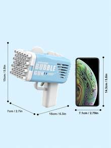Children's Automatic Bubble Gun, Multi-Hole Bubble Machine, Capable Of Producing Large Amounts Of Bubbles, Handheld Bubble Toy, Suitable For Birthday Parties, Weddings And Summer Outdoor Gatherings (Batteries And Bubble Solution Not Included) - Multicolor - View 4