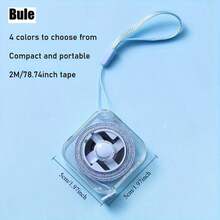 1pc Cute Soft Measuring Tape, Portable, Retractable With Locking Mechanism, Clear Centimeter/Inch Scale, Suitable For Tailoring, Home, Waist, Chest, Height Measurement, Easy To Store, Wipeable Transparent Shell With Hanging Ring - Multicolor - View 6