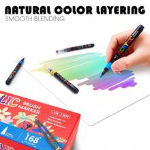 12-168 Colors Professional Acrylic Marker Pens, 1-5mm Soft Brush Tips, Vibrant Colors, Gift Box Packaging, Large Capacity Ink, DIY Planner Brush Pens Set, Back To School Gift For Students And Friends - Markers - View 4