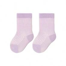 Summer Crew Socks Solid Color Mesh Socks For Daily Wear, Shopping,Party - Purple - View 3