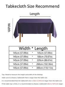 1pc Solid Color Satin Tablecloth, Must-Have For Dates! Cream Color Tablecloth In Ins Style, Solid Color Soft And Elegant, Living Room Tea Table Scarf, Gray, Black, Champagne, White - Purple - View 5