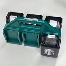 NURSETEK 6-Slot Durable Battery Storage Box Suitable For 14V/18V Li-Ion Power Tools, Sturdy Design - 6 Seats - View 3
