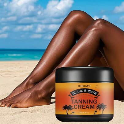 Xioimy 50克棕色自晒黑乳液，无需日晒，深层滋润，打造健康古铜肤色，不含酒精，方便涂抹于身体、腿部、手臂，是海滩度假和旅行的必备佳品。