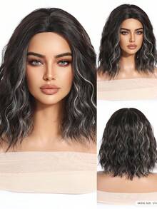 12-Inch Medium Length Curly Wig, Soft & Natural Looking Roots, Suitable For Women, Essential For Beautiful Holidays, Suitable For Beginners, Comfortable To Wear, Can Be Used For Daily, Wedding, Party, Cosplay, Music Festival And Other Occasions, An Ideal Gift For Girlfriend, A Fashion Essential - Multicolor - View 14