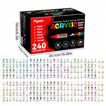 Flysea 12/24/48/60/72/120/168/240/288 Colors Painting Pen Set, Direct Liquid Soft Brush Tip, Smooth Ink Flow, Comprehensive Color Classification, Stackable Colors, Strong Coverage, Suitable For Rock, Glass, Ceramic, Easter Eggs, Metal, Wood And Other Materials, Waterproof. Exquisite Gift Box & Cloth Bag & Suitcase Packaging, Perfect Gift For Friends And Family! Ideal Back To School Gift - Multicolor - View 22