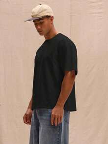 Musero Boxy Fit Oversized T-Shirt Spring Summer Streetstyle Easter Vacation - 黑色 - 查看 2