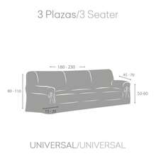 Kiva Universal And Versatile 3-Seater Sofa Cover, Various Colors Available – Easy-To-Fit Protective Sofa Cover For Backrest, Seat And Arms - Pearl Grey Troy - View 6