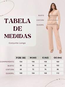 Women's Tailored Set: Cropped Blouse, Vest, And Wide-Leg Pants - NEUTRAL BROWN - View 6