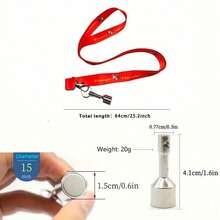 1个ITECHJOY磁性球类拾取器+配件包，强力磁铁，快速拾取底座，适用于保龄球、地掷球、高尔夫球，配有防丢挂绳，是保龄球馆、运动场、练习场的理想之选，兼容标准保龄球和地掷球，户外游戏配件，简约挂绳设计，结实耐用的钥匙扣，快速拾取工具，保龄球爱好者的必备品。 - 彩色 - 查看 6