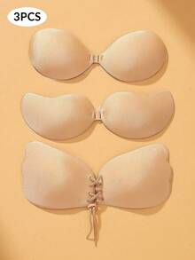 3 Pairs Reusable Strapless Front Closure Invisible Nipple Covers, Women's Lingerie & Intimate Accessories - Multicolor - View 22