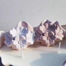 樱花蜡烛硅胶模具，DIY樱花杯蜡烛，手工皂，树脂蜡烛杯硅胶模具 - 花柱 - 查看 5