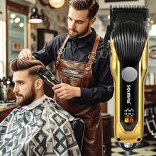 1pc USB Rechargeable Men's Electric Hair Clipper With LCD Display, Adjustable Comb, Electric Shaver - View 8