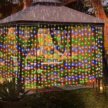 Guirlande lumineuse féerique à LED avec 8 modes clignotants, alimentée par batterie, convient pour la chambre, Noël, la Saint-Valentin, le jardin, l'anniversaire, les cadeaux, le mariage, les fêtes, la décoration d'intérieur - rideau lumineux du boîtier de batterie - Voir 6