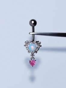 1 chiếc khuyên rốn 14G cho nữ, khuyên rốn đính đá CZ, khuyên rốn hình bướm mới, trang sức xỏ khuyên 10MM - Nhiều màu - Xem 16