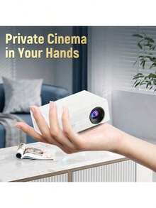 M200S Portable Mini Projector 320*240P Wired Screen Mirroring Multi-Interface USB SD AV HD Type-C, Home/Party/Office Use - White - View 9