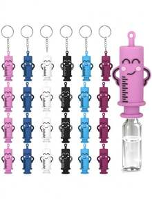 3pcs Syringe Shaped Bottle Opener Keychain, Bottle Cap Opener, Rubber Cutter, Pill Bottle Opener, Suitable For Home, Nurses And Doctors, Nurse's Day Gift, Nurse's Essential, Syringe Shaped Doctor's Pill Bottle Opening Tool, Suitable For Clinical And Emergency Personnel Graduation Gift - Multicolor - View 7