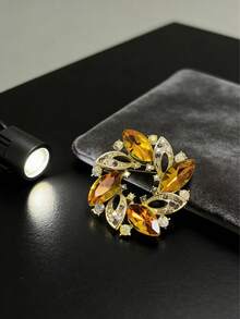 1 peça de broche de luxo com fivela para lenço, acessório elegante e versátil, presente requintado para o Dia das Mães. - Multicolorido - Ver 7