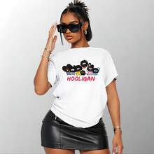 Bangtan Arirang Hooligan Shirt, Cute Kpop Gang Graphic Tee, Cartoon Character Aesthetic Gift For Fans - trắng - Xem 3