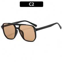3/1pc Leopard Print Frame Eyeglasses, Fashionable Square Double Bridge Eyeglasses, Unisex Eyeglasses Suitable For Driving And Street Outfits - View 14