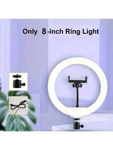 Chân máy 110cm/Đèn vòng 8 inch, Thích hợp cho phát trực tiếp, chụp ảnh tự sướng và chụp ảnh, được trang bị chân máy linh hoạt và giá đỡ điện thoại, tương thích với điện thoại Android, có thể được sử dụng cho chụp ảnh, chụp ảnh tự sướng, quay video, các cuộc họp Zoom, phỏng vấn, phát trực tiếp, làm vlog, họp mặt gia đình, tiệc Giáng sinh, chụp ảnh tự sướng cầm tay, các hoạt động ngoài trời, v.v. - Nhiều màu - Xem 10