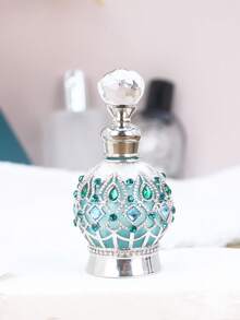 15ml Exquisite Rhinestone-Decorated Enamel Bottle, Mini Refillable Container, Portable Travel/Holiday Personal Care, Perfume & Essential Oil Sample Bottle, Home Decor, Ideal Gift For Girls (Perfume Not Included, Empty Bottle Only) - View 15