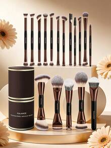MAANGE 17pcs Professional Makeup Brush Set With Storage Box, Foundation Brush, Powder Brush, Blush Brush, Eyeshadow Brush, Blending Brush, Concealer Brush, Mixing Brush, Travel Essential, Gift For Women And Girls - Multicolor - View 7