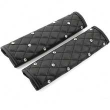 2个亮面汽车安全带套，成人女士行李带保护套 - A - 查看 5