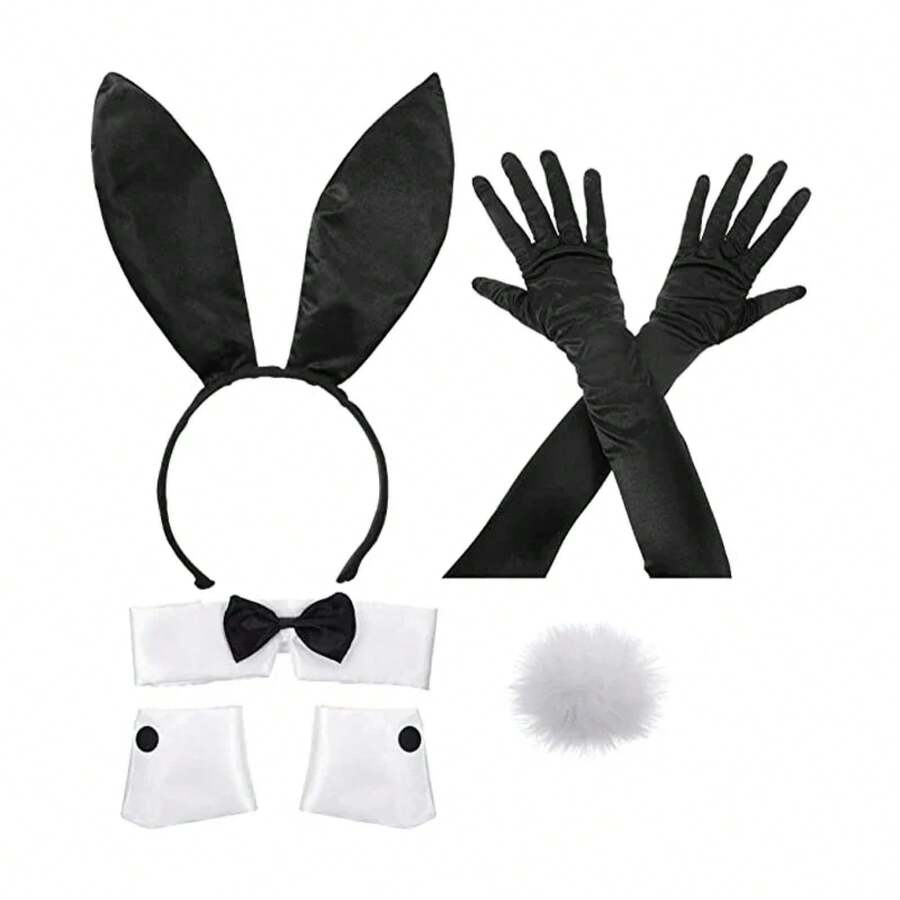 Easter Bunny Costume Set  Including Rabbit Ear Headband Cuff And Rabbit Tail Accessories - ES1026Z21A - View 1
