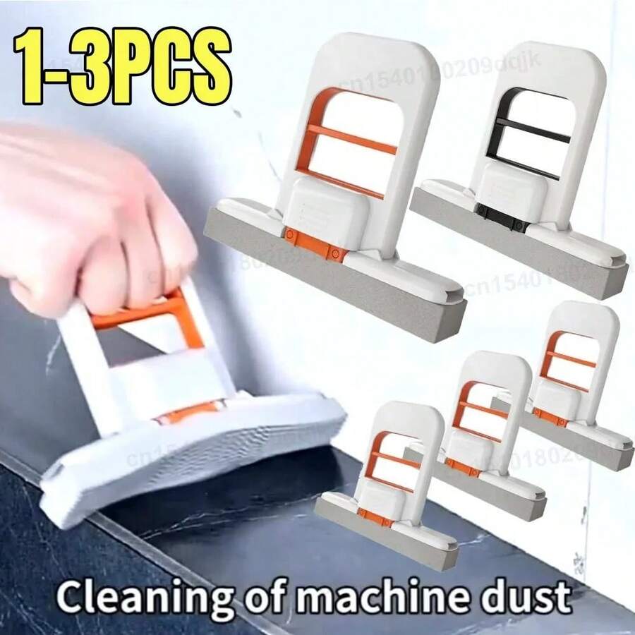 Mopa plegable mini con exprimido automático sin manos - Microfibra de secado rápido, cabezales lavables para coche/cocina/baño, incluye almohadilla extra (¿Ligeramente húmeda? Eso es normal)