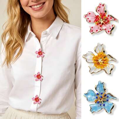 2pcs Floral Decorative Button Cover, Elegant And Exquisite, Available In Multiple Colors, Suitable For Men And Women To Decorate Cufflinks, No Sewing Required, Can Be Worn In 3 Seconds, Versatile For Daily Use, Suitable For Business Parties, Holiday And Birthday Gifts