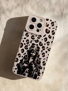 Funda de silicona líquida para teléfono móvil con estampado de leopardo y diseño de Virgen María, protección de Body completo, a prueba de golpes y caídas, de goma suave TPU, compatible con iPhone/Galaxy - Multicolor - Ver 2