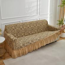 1pc New Floral Woven Sofa Cover Soft Skin-Friendly Living Room Home Couch Protector - Morning Glory Style - View 7