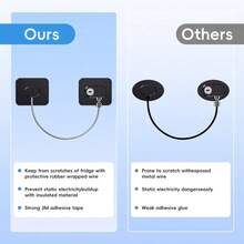 Upgraded Refrigerator Lock With 2 Keys, 1/2/3/4 Pcs Refrigerator Lock With Keys, Home Family Child Safety Lock, Adhesive Window Restrictor Lock For Home, School, Office (Black, White) - Multicolor - View 5