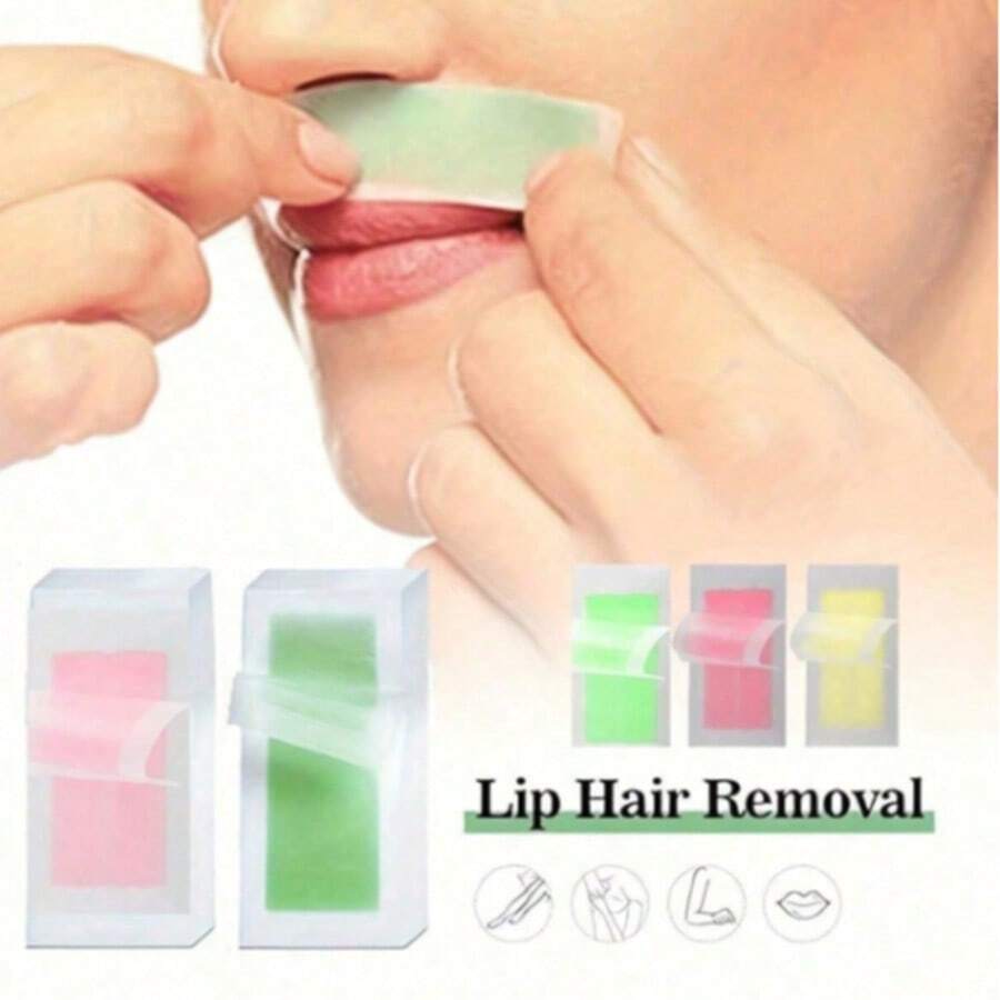 5 miếng dán tẩy lông mặt, bộ dụng cụ tẩy lông nhanh chóng và không đau, phù hợp với mọi loại da.
