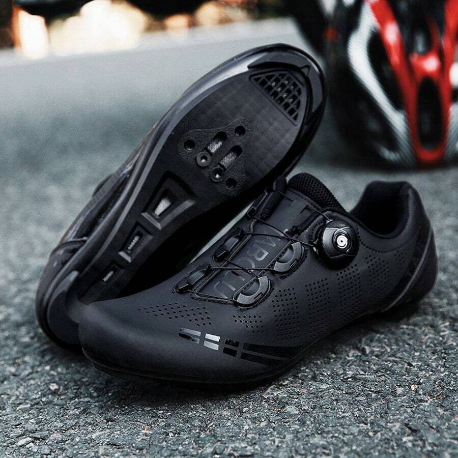 Men's Professional Road Cycling Shoes Build For Golf For Road Bicycle Racing Sports Flat Sneakers - Black - View 1