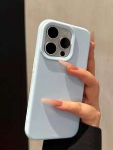 Ốp điện thoại TPU dày màu xanh chất lượng cao, tương thích với các dòng máy 17Promax/16Promax/7Pro/17/16 15 14 13 12 11 Pro Max, chất liệu mềm mịn, thân thiện với da và thoải mái khi sử dụng. - Màu xanh lam - Xem 2