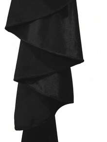 New Fashion Women's Sexy Tube With Ruched Camisole Backless Tight Fitting Bodycon Club Party Holiday Mini Dress, 1pc - 黑色 - 查看 8
