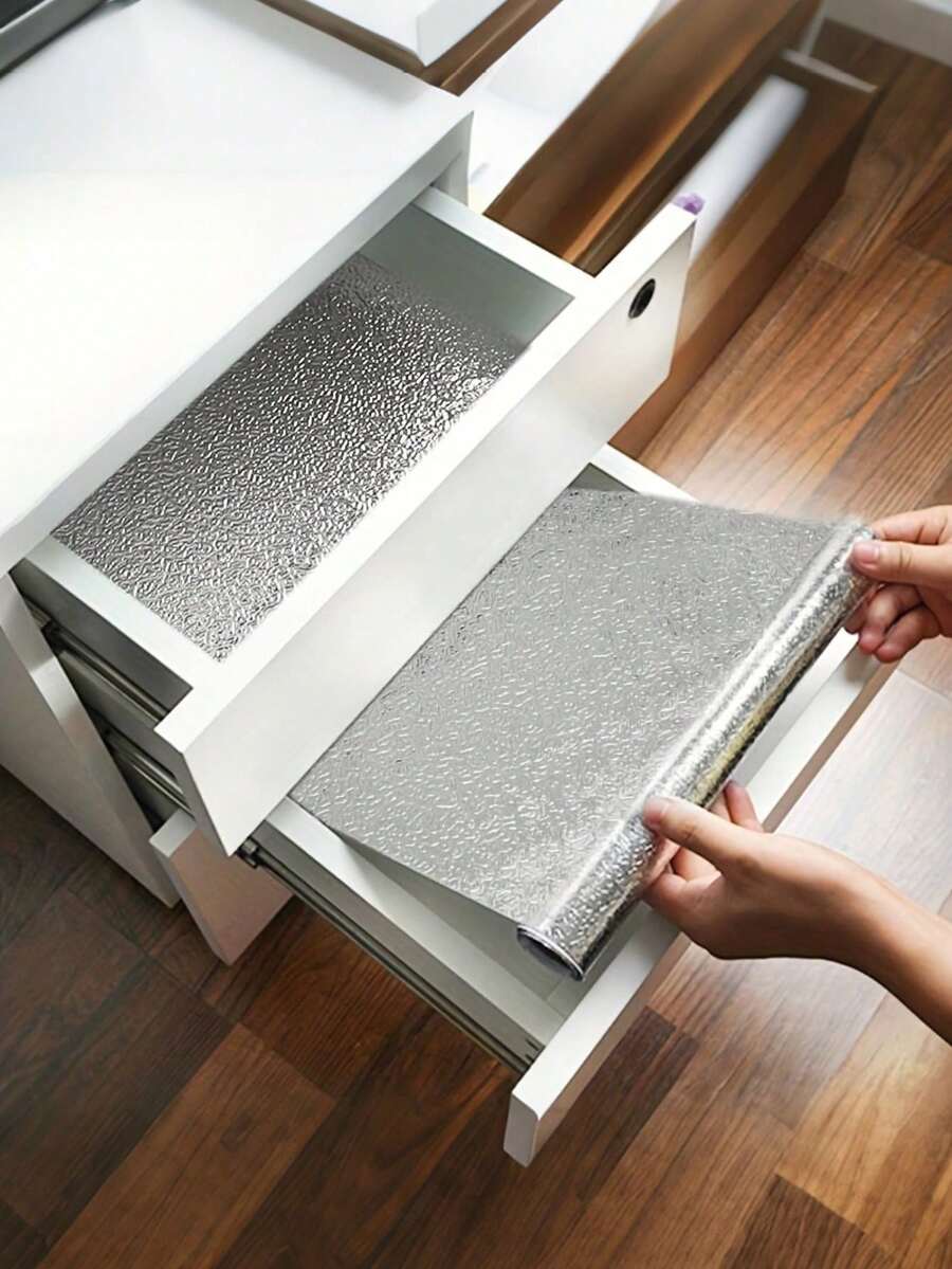 Miếng dán chống thấm nước cho bồn rửa nhà bếp, giấy nhôm chống thấm, giấy lót chuyên dụng cho tủ bếp, màng bọc tủ. - nhiều màu - Xem 1
