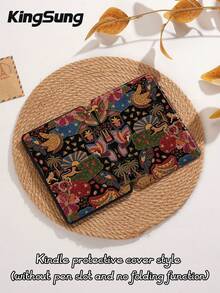 Kingsung Ốp máy tính bảng thêu họa tiết rừng nhiệt đới, tương thích với iPad 9.7/10.2/10.5/10.9/12.9/Pro 11, thế hệ thứ 10, Air 8 (M4) 2026 (11/13 inch), tương thích với Samsung Galaxy Tab S6 Lite 10.4 inch, tương thích với Kindle Paperwhite thế hệ thứ 12 2024, Kindle thế hệ thứ 11 2022. Chống rơi vỡ, chân đế thông minh/tự động bật/tắt màn hình. - Nhiều màu - Xem 8