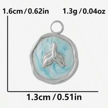 1个/5个可爱时尚简约304不锈钢真空电镀耐用海洋系列珠宝吊坠饰品，适合包包装饰、手工DIY珠宝制作项链手链耳环配件 - S2091 - 查看 21