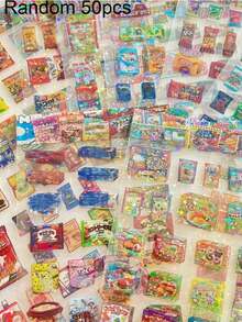 10pcs Cute Cartoon Food Waterproof Stickers, Anime Accessories Gift - Multicolor - View 9