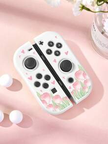Ayotu 1pc Pink Tulip Pattern Ultra-Thin TPU Transparent Protective Case Compatible With Switch OLED/Switch/Switch Lite/New Switch 2 (2025) - Support Docking Design, No Need To Remove, Anti-Fall And Dust-Proof, Multiple Colors Available - Multicolor - View 21